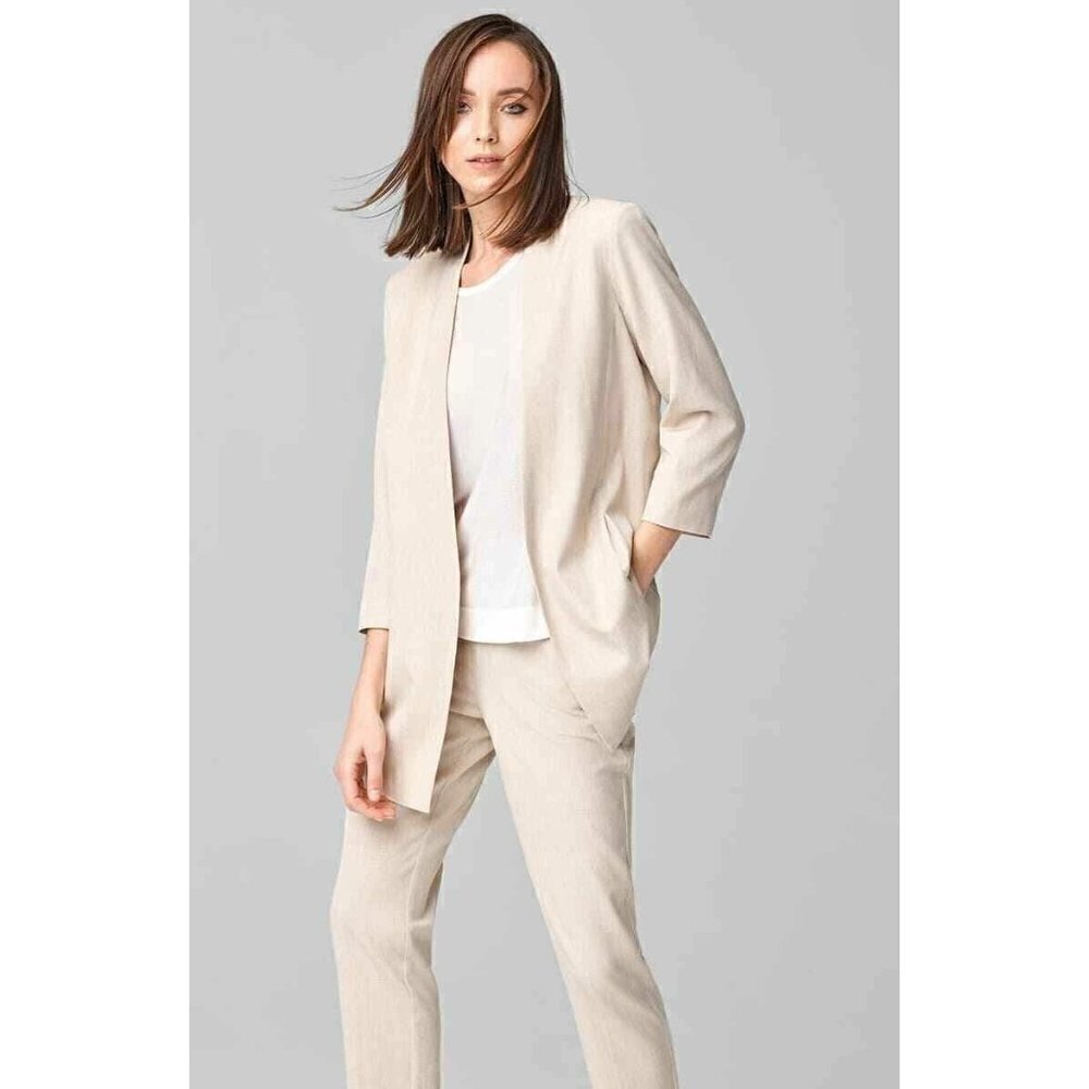 Eileen Fisher Womens High Waist Tapered Pants In Buttercream Size 18 $ - Picture 8 of 12